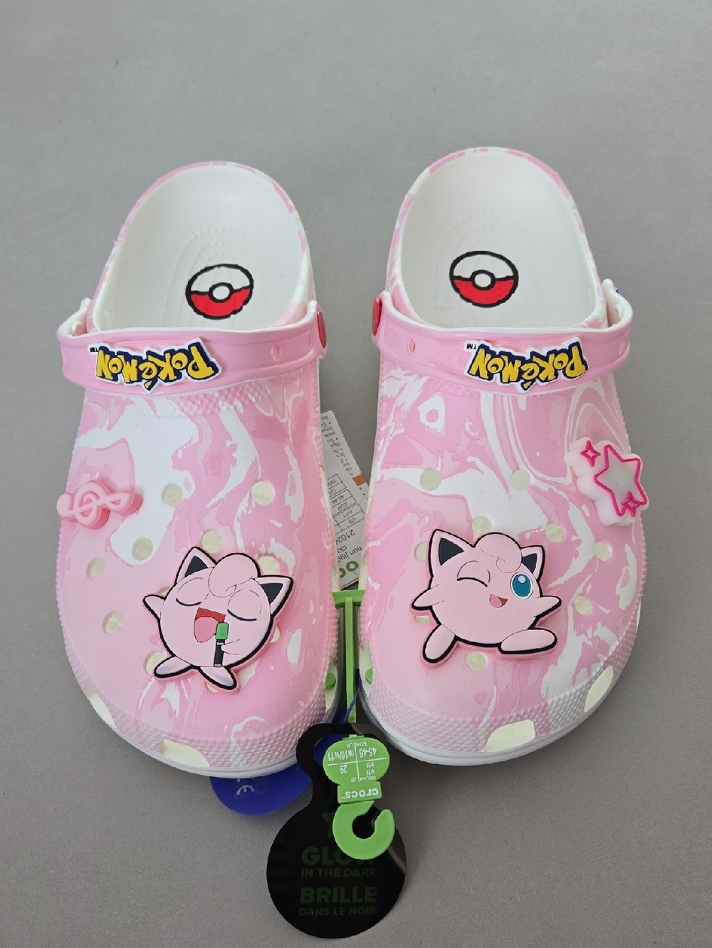 NWT! Pokémon Pink Jigglypuff Adults Classic Crocs Clogs Size 11M